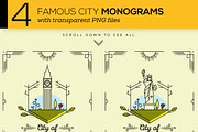 Famous City Monograms, a Branding & Logo Template by Kursat Unsal (Thumbnail 2 of 6)