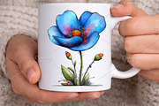Spring Meadow Poppies Clipart Bundle, an Illustration by Canvas Craft (Thumbnail 7 of 7)