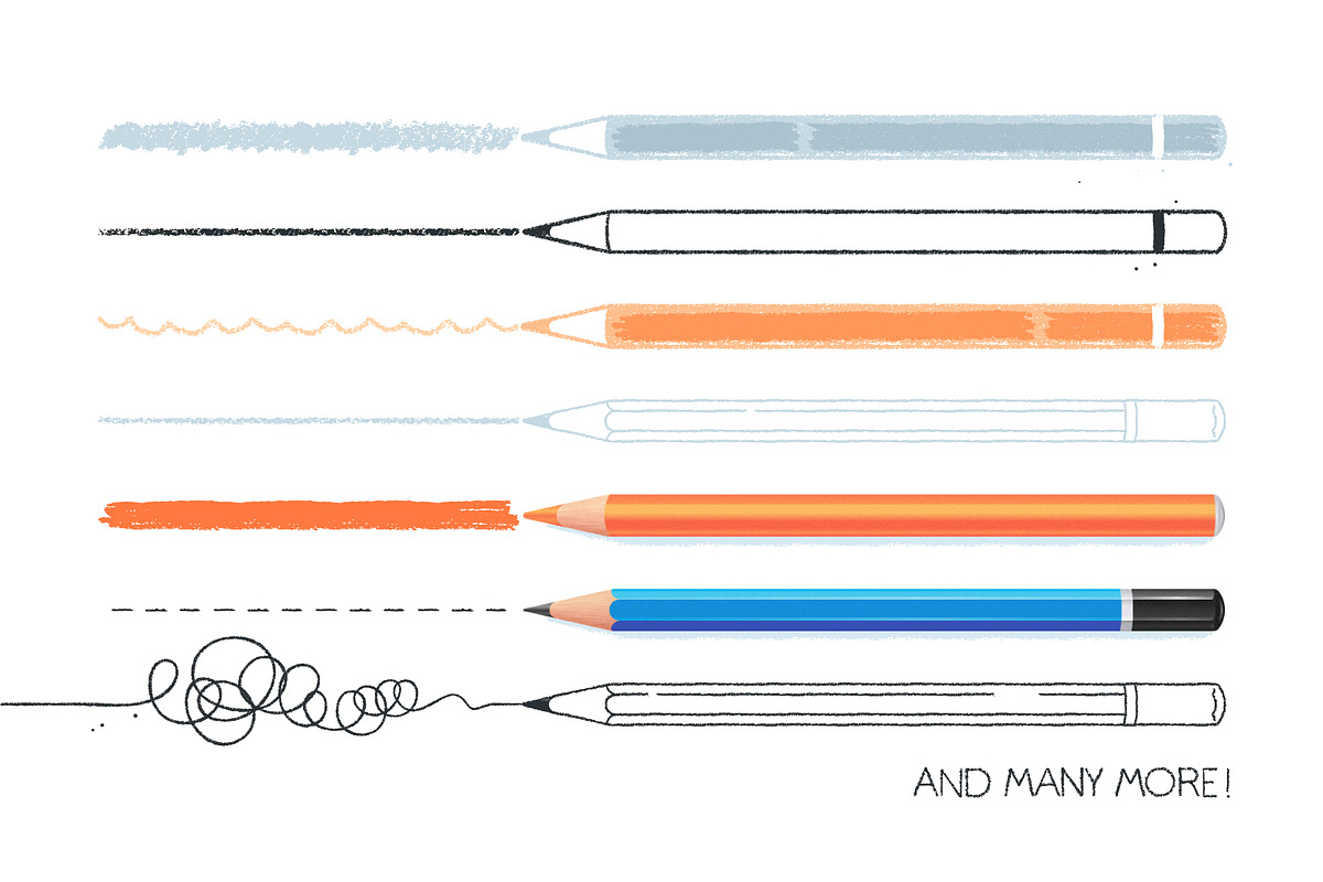 Infinito Soft Lead Pencil Brushes, a Brush Add-On by Side Project (Photo 3 of 6)