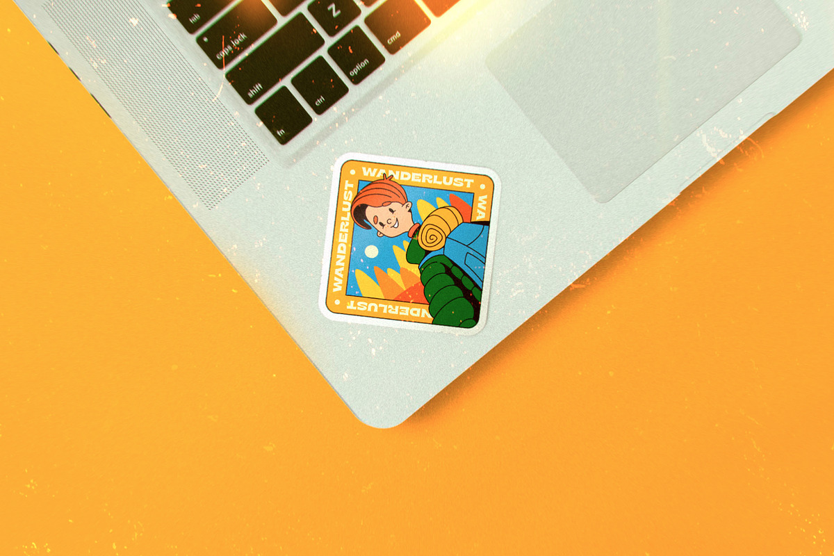 Retro Stickers. Wanderlust pack., an Object Graphic by Red Monkey (Photo 10 of 14)