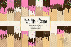 Waffle Cone Backgrounds