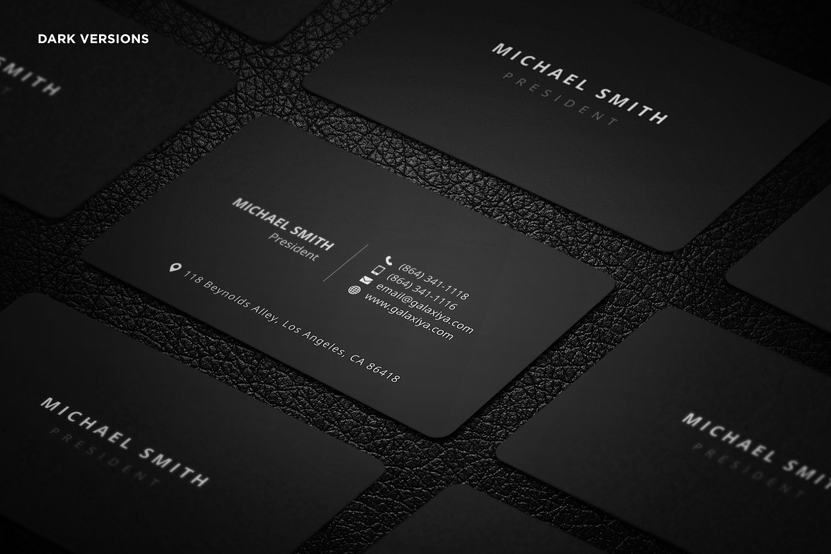 Simple Individual Business Cards, a Business Card Template by Galaxiya (Photo 3 of 10)
