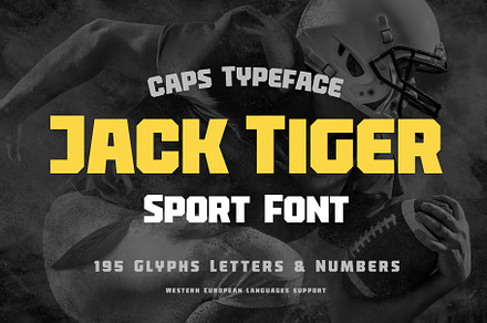 Jack Tiger Sport Font, a Symbol Font by Ledokolua