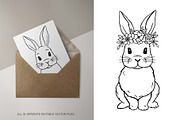 Cute Bunny. Easter Line Art, an Animal Illustration by Irina Ostapenko (Thumbnail 6 of 7)