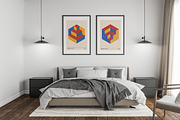 3D Geometry Printable Wall Art Set, a Background Graphic by C Design Studio (Thumbnail 3 of 28)