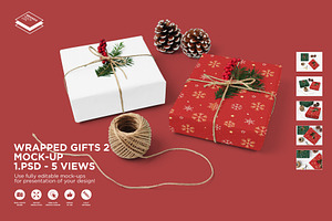 Wrapped Gifts 2 Mock-up