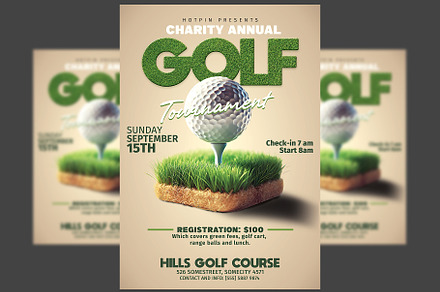 Golf Tournament Flyer Template, a Flyer Template by Hotpin
