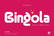 Bingola, a Sans Serif Font by Adam Fathony (Thumbnail 1 of 15)