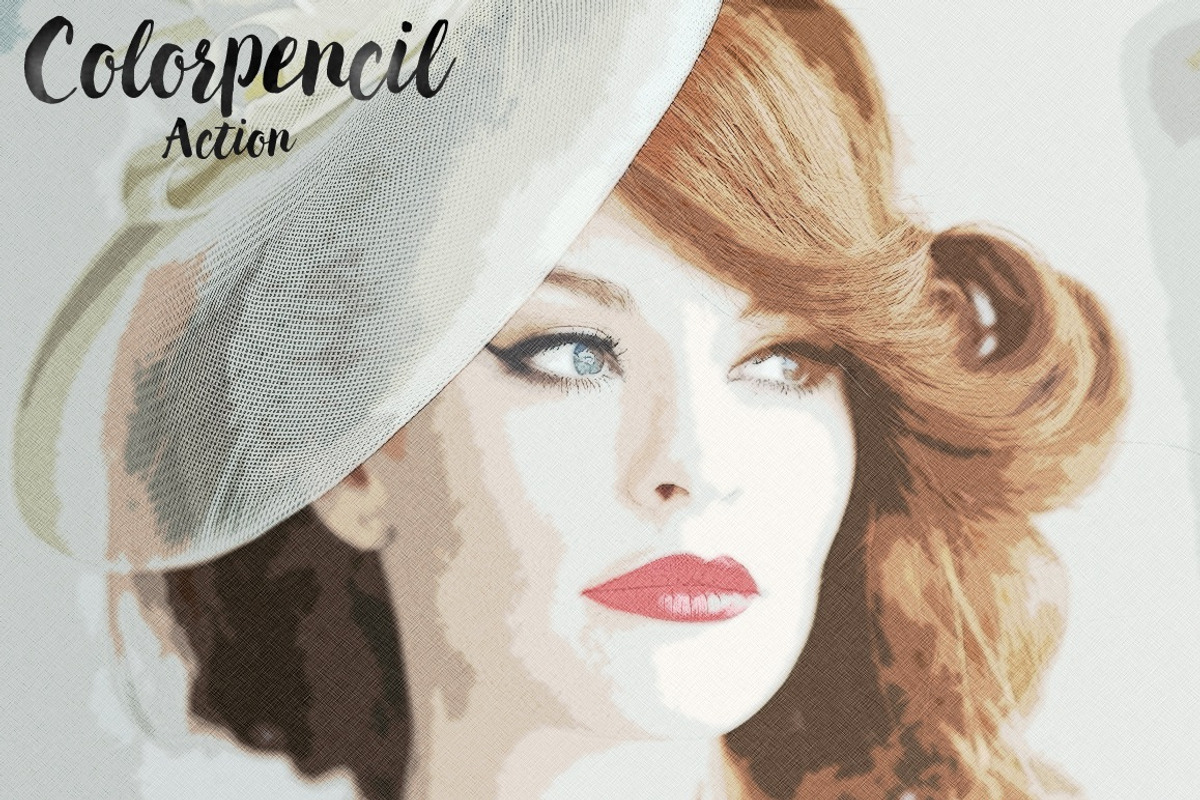 Colorpencil Sketch Photoshop Action, an Action Add-On by Krystal Designs Co. (Photo 3 of 7)