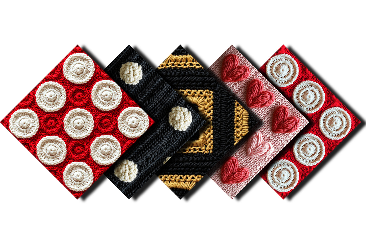 Crochet Patterns Clipart Bundle, an Illustration by Sublimation Artist (Photo 7 of 11)