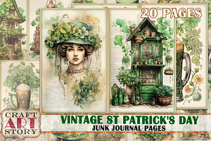 St Patrick's Day Junk Journal Kit, an Object Illustration by CraftArtStory