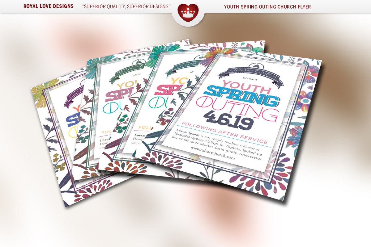 Youth Spring Outing Church Flyer, a Flyer Template by Royallove (Photo 3 of 4)