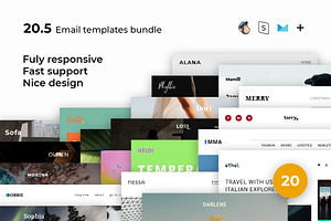 20 Email templates bundle V
