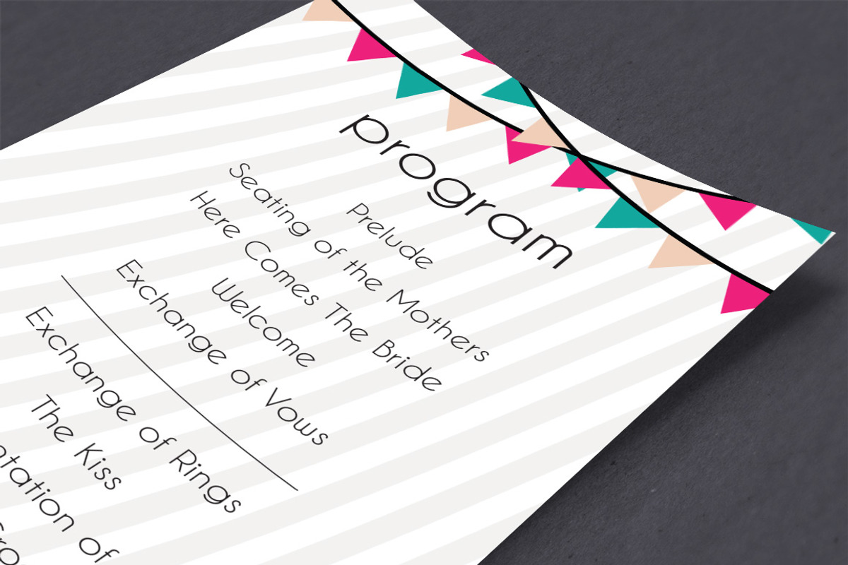 Party Flags Wedding Suite, an Invitation Template by Elegrad Design Agency (Photo 5 of 11)