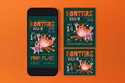 Green Quirky Bonfire Night Flyer Set, a Flyer Template by graphicook (Thumbnail 3 of 3)
