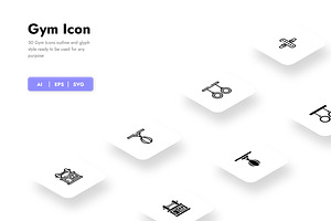 Gym Icons, a Duotone Icon by HacaStudio