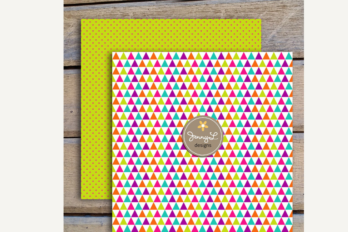 Basic Brights Digital Papers, a Pattern Graphic by JennyL Designs (Photo 2 of 2)