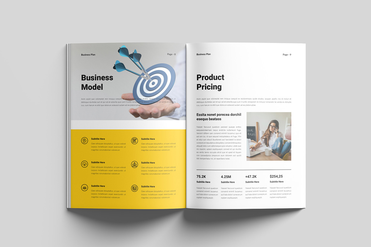 Business Plan Template, a Brochure Template by RusenoelType (Photo 5 of 9)