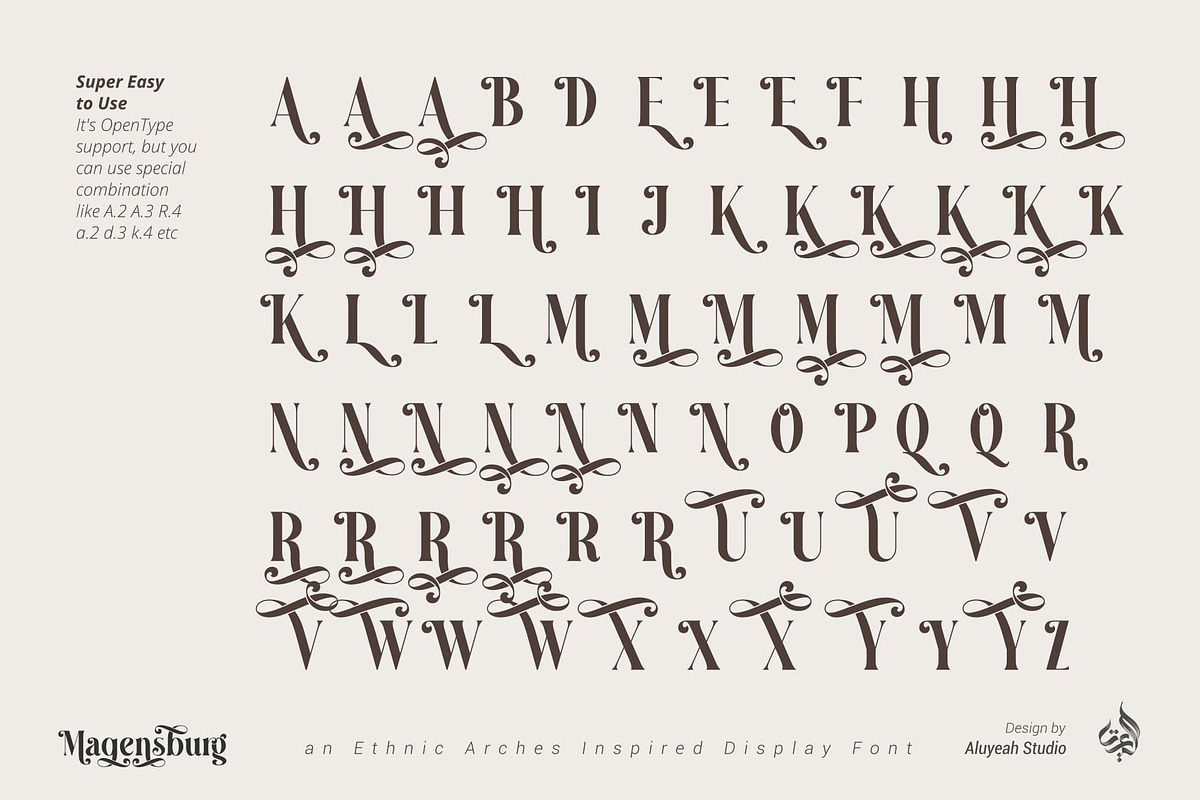 Magensburg | Modern Display Font, a Font by Aluyeah Studio (Photo 15 of 17)