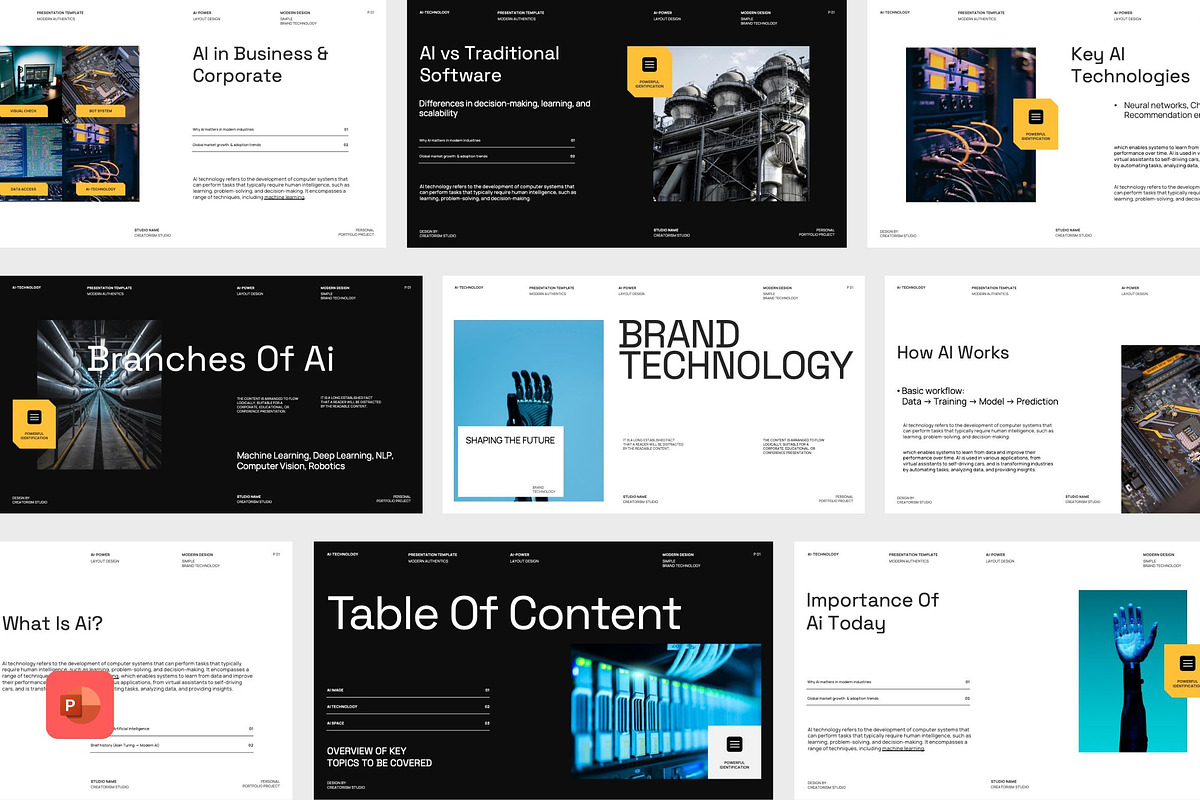 Montena - Brand AI Technology, a Presentation Template by Creatorism (Photo 1 of 8)