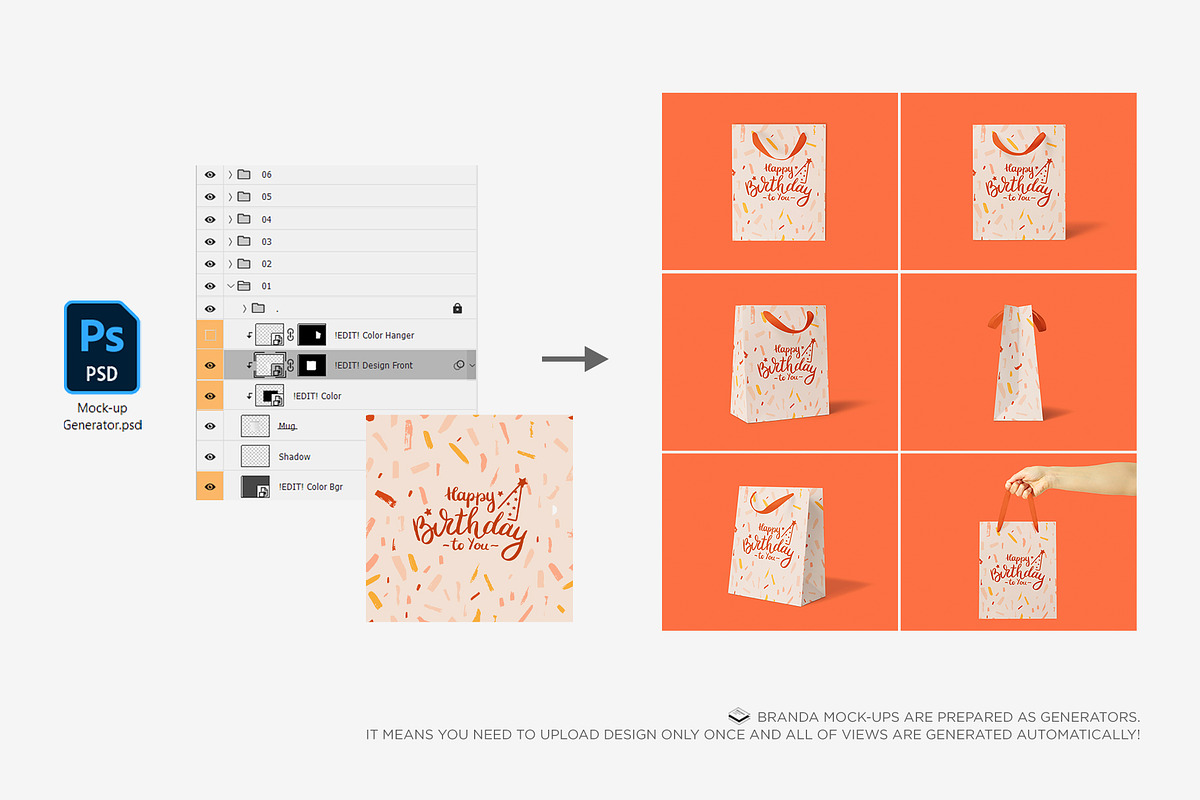 Cub Size Gift Bag Mock-up, a Print Template by Branda Keeps (Photo 15 of 17)