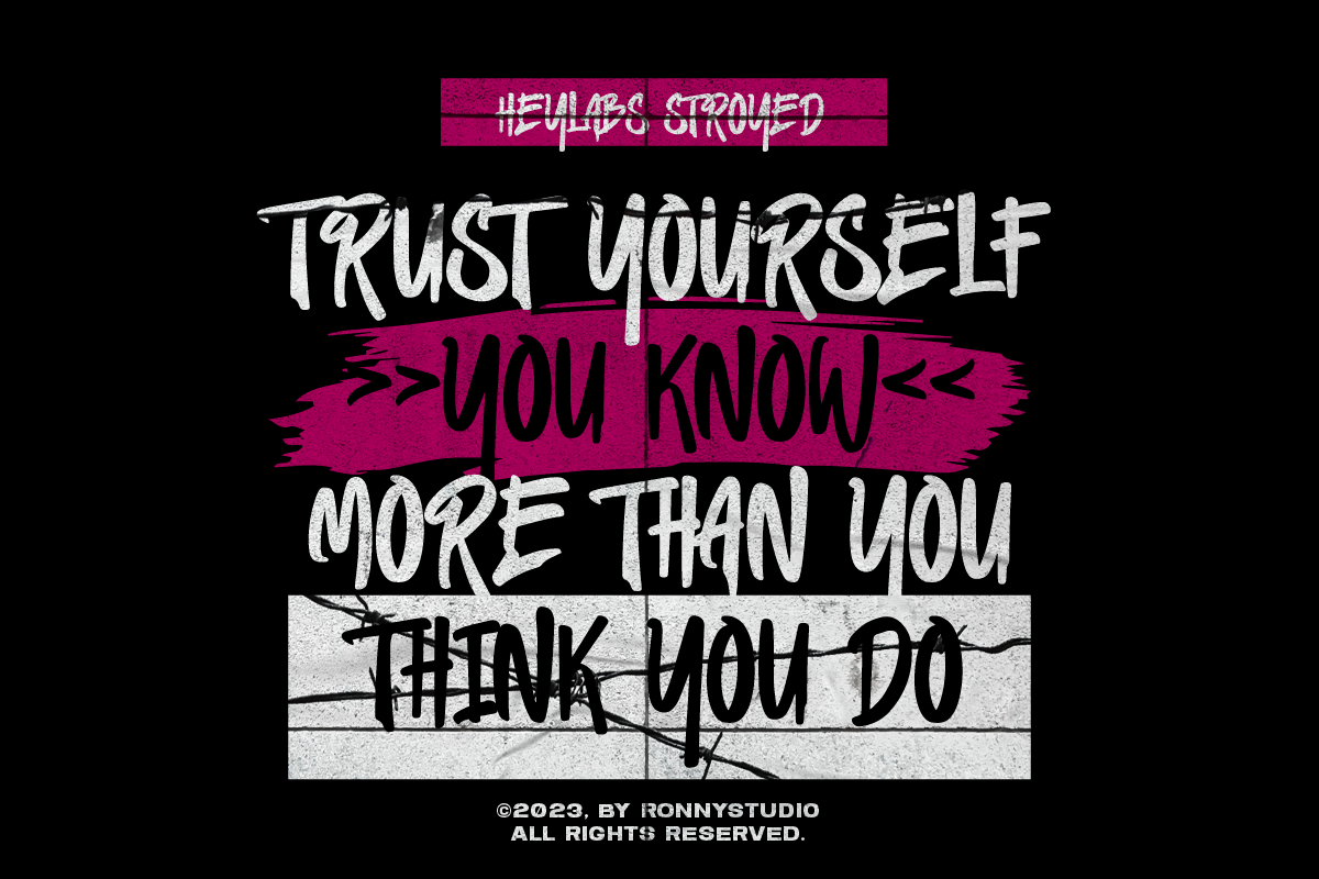 Heylabs Stroyed Graffiti Type Font, a Handwritten Font by Ronny Studio (Photo 5 of 9)