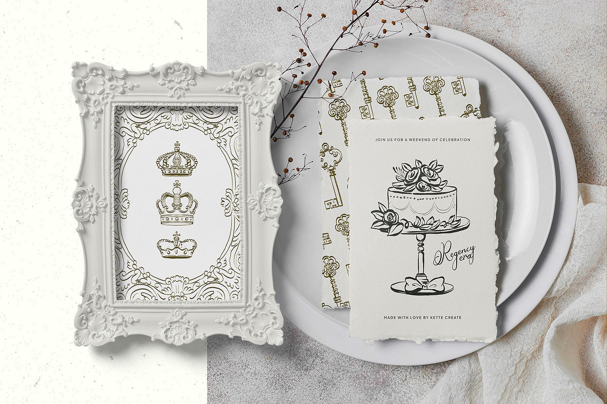 The Regency Era | Illustration Kit, an Object Graphic by KetteCreate (Photo 29 of 30)