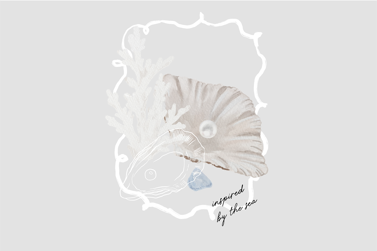 Coastal hand-painted watercolor, a Decorative Illustration by Youksy (Photo 3 of 17)