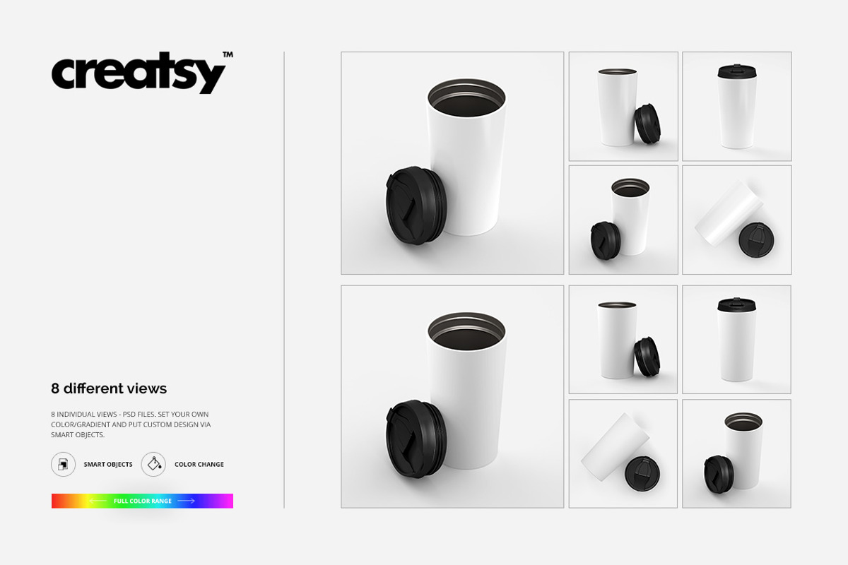 16oz Stainless Steel Tumbler Mockup, a Cups & Container Mockup by creatsy2 (Photo 10 of 11)