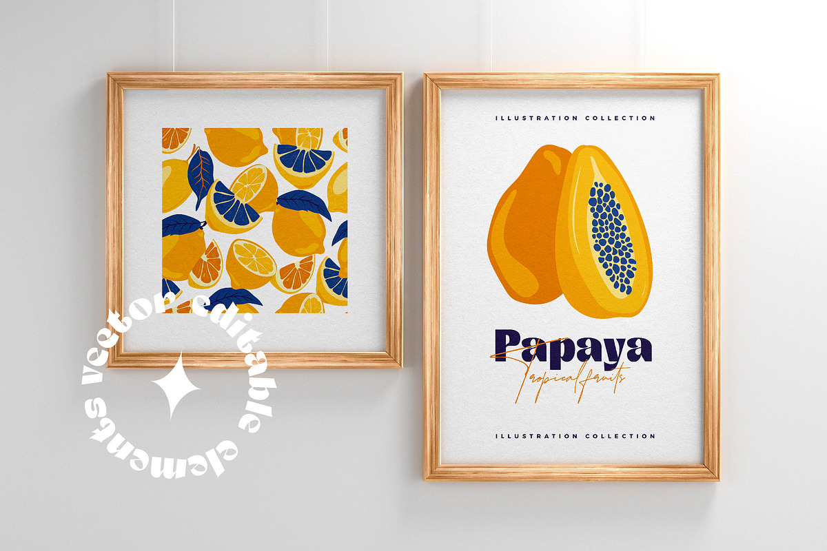 Tropical Fruits Illustration, a Food Illustration by KetteCreate (Photo 12 of 14)