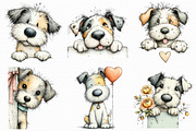Funny Valentine Peeking Dog Clipart, an Illustration by Libby Wishes (Thumbnail 2 of 9)