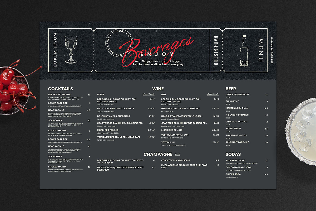 Contemporary Menu Template, a Flyer Template by BrandPacks (Photo 2 of 4)