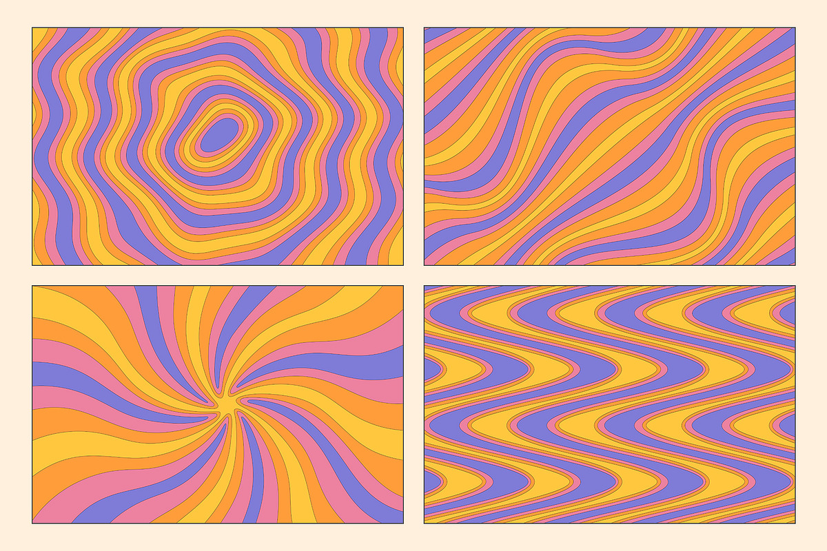 24 Groovy Psychedelic Backgrounds, a Background Graphic by Graphic Goods (Photo 15 of 15)