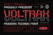 Voltrax - Modern Techno Font, a Sans Serif Font by MaikoHatta (Thumbnail 1 of 8)