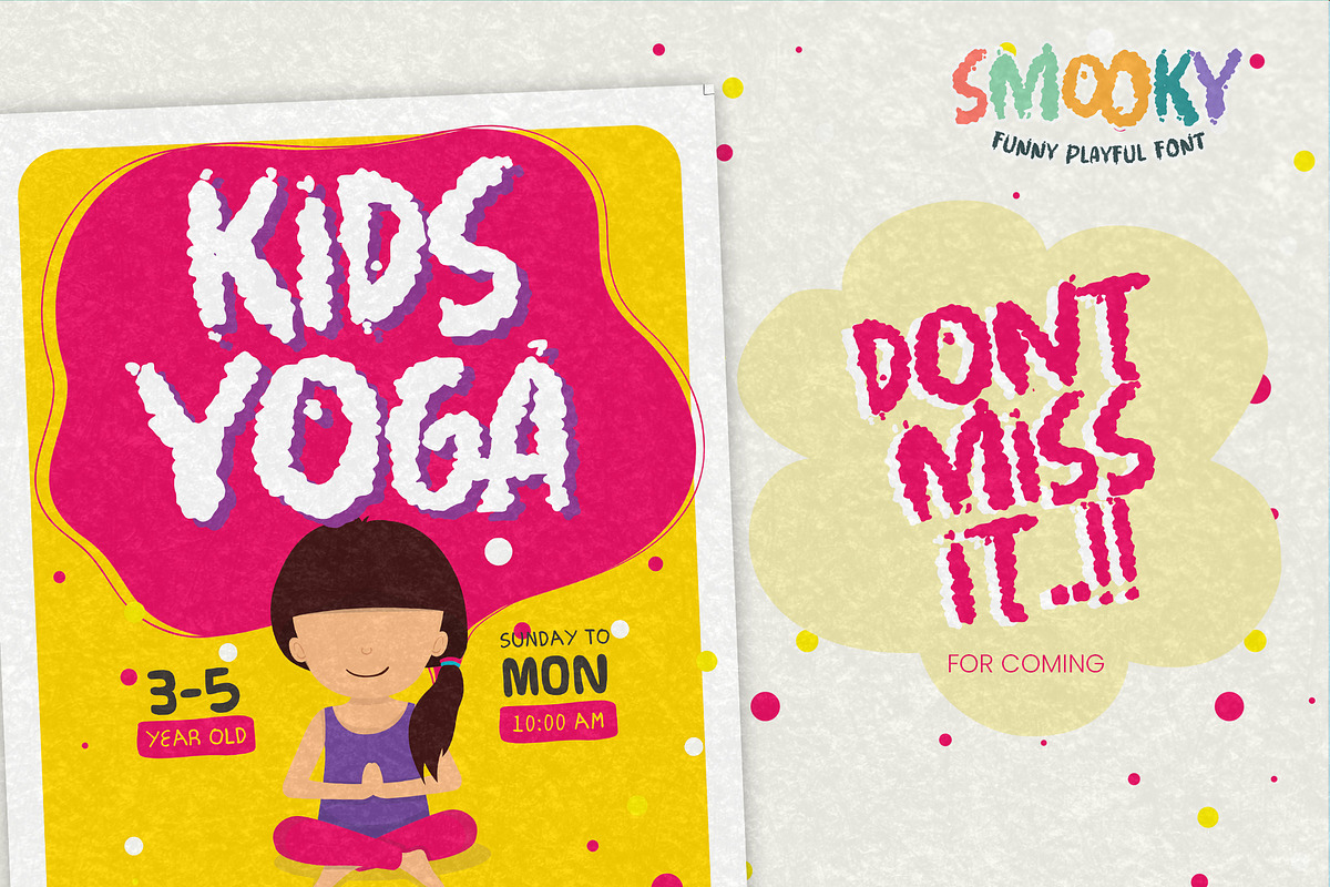 Smooky - Funny Playful Font, a Font by Gassstype (Photo 3 of 8)