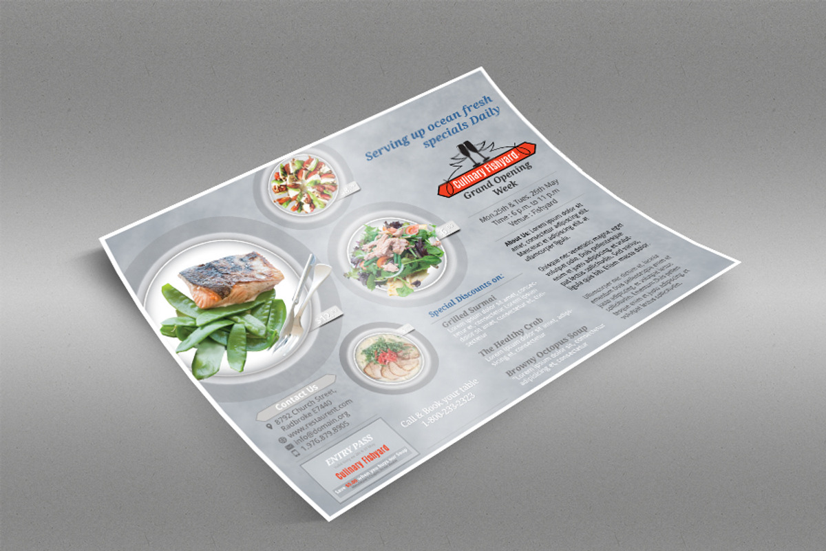 Multipurpose Restaurant Flyer, a Flyer Template by Aabhaas (Photo 1 of 3)