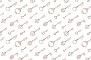 Vintage keys seamless patterns, a Pattern Graphic by Good Studio (Thumbnail 3 of 9)