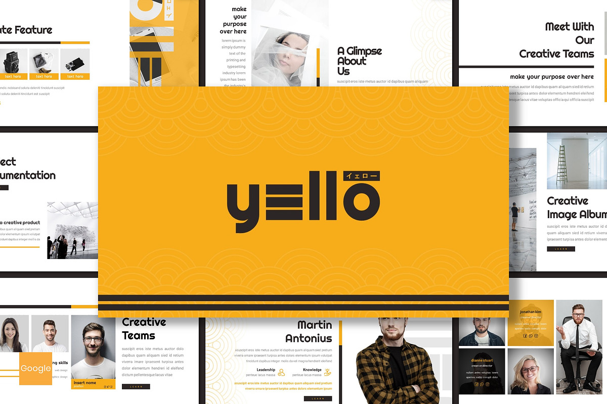 Yelloo - Google Slides Template, a Magazine Template by inspirasign (Photo 1 of 4)