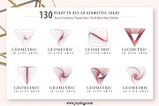 Geometric Logo Generator 3D Line Art, a Branding & Logo Template by joyologo (Thumbnail 17 of 24)
