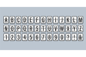Retro 3d alphabet with airport, a Technology Illustration by DG-Market