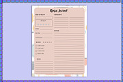 Printable Recipe Journal For Canva, a Stationery Template by Shumaya (Thumbnail 3 of 3)