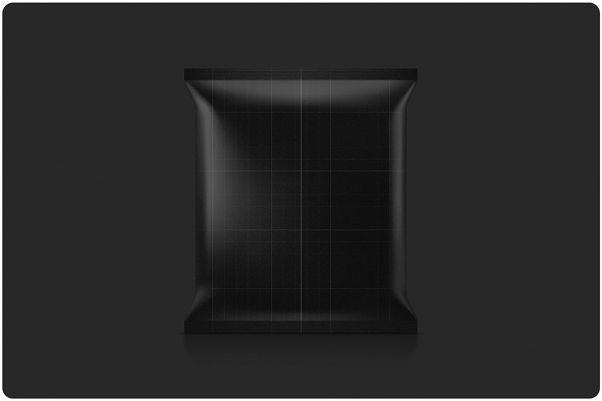 Black Snacks Flow Pack Mockup, a Packaging Mockup by Reformer Mockup (Photo 5 of 5)