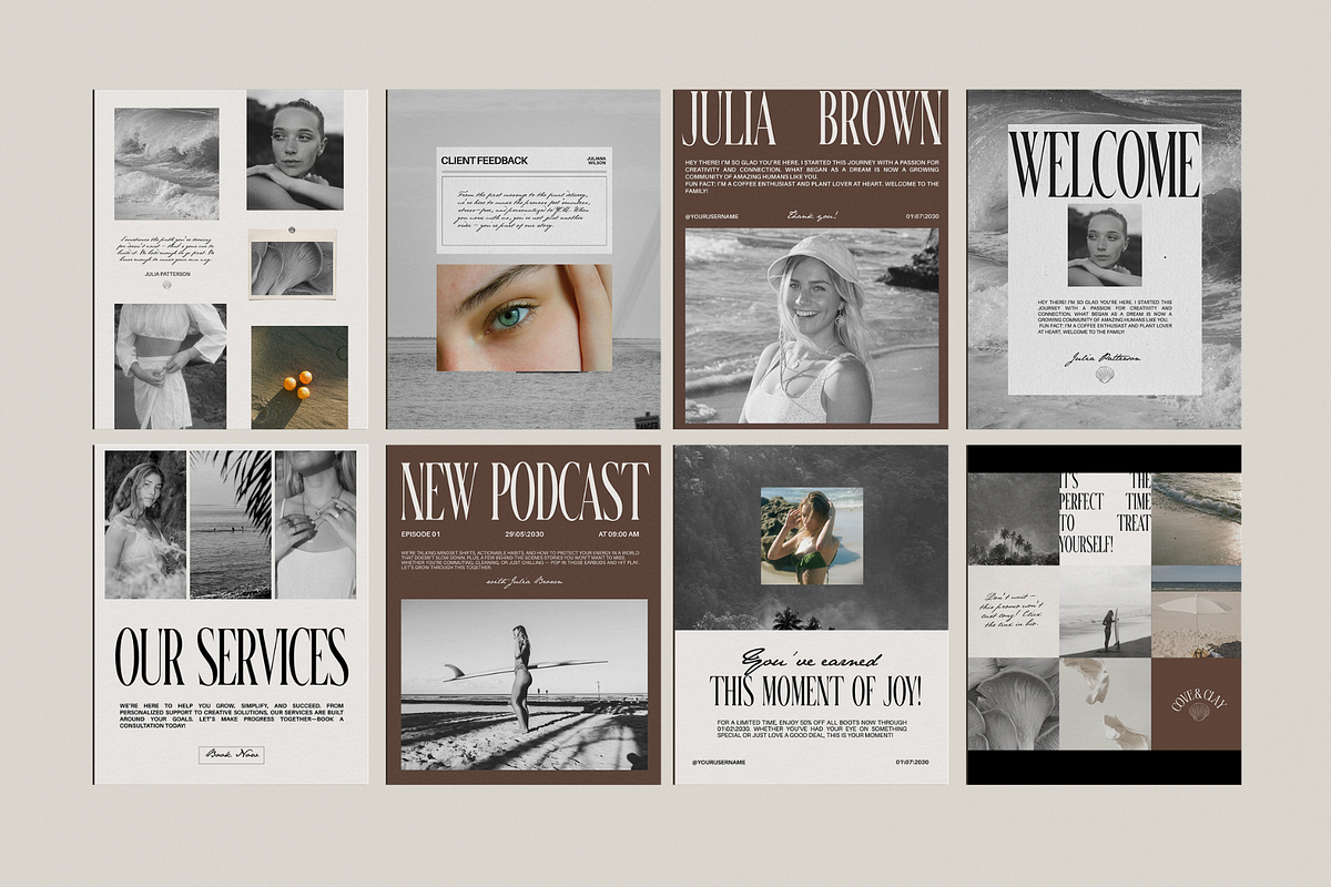 40 Instagram Post kit Canva Template | Amare Creative