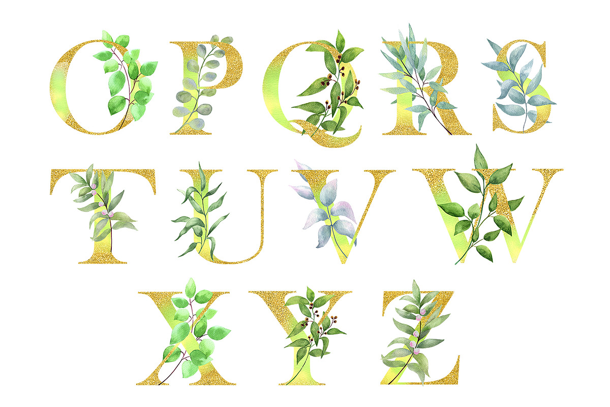 Golden Green, a Texture Illustration by ViсkyArtDesign (Photo 3 of 17)