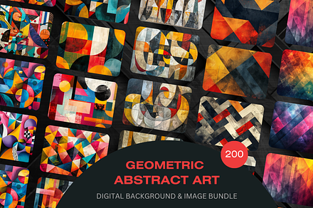 Geometric Abstract Art Image Bundle