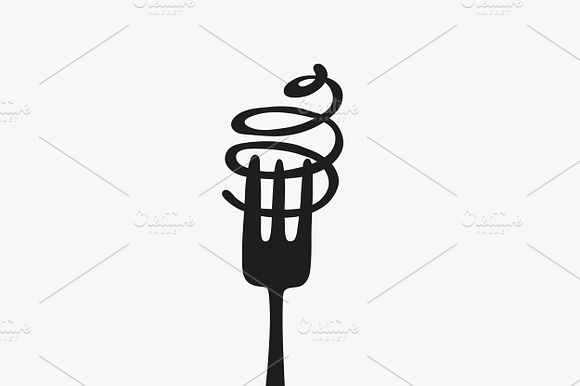 Spaghetti And Fork Logo