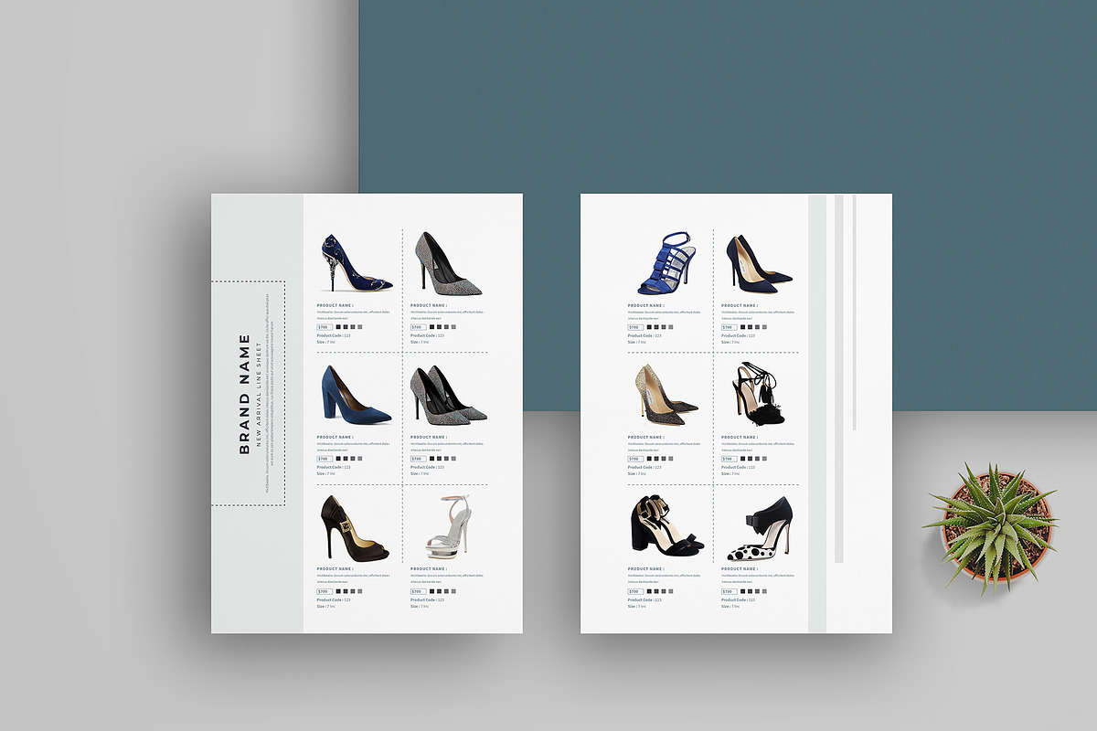 Line Sheet Template for Wholesale, a Stationery Template by obayes