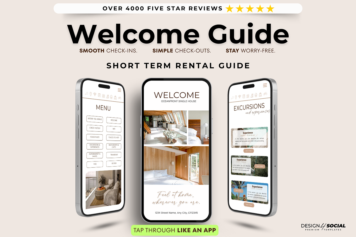 Airbnb Welcome Guide Template, a Presentation Template by design4social (Photo 1 of 7)