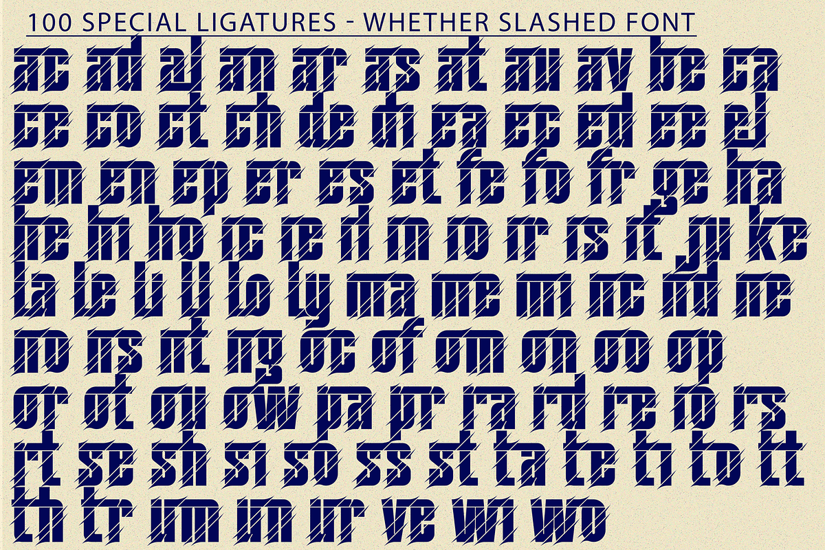 Whether Slashed Font, a Sans Serif Font by 177Studio (Photo 8 of 8)