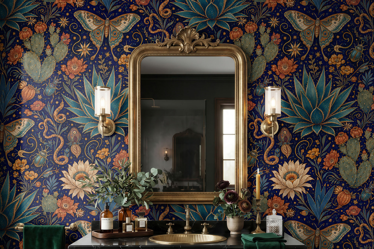Dark Maximalist Wallpaper Mockup, a Household Mockup by 1001 mockups (Photo 6 of 10)